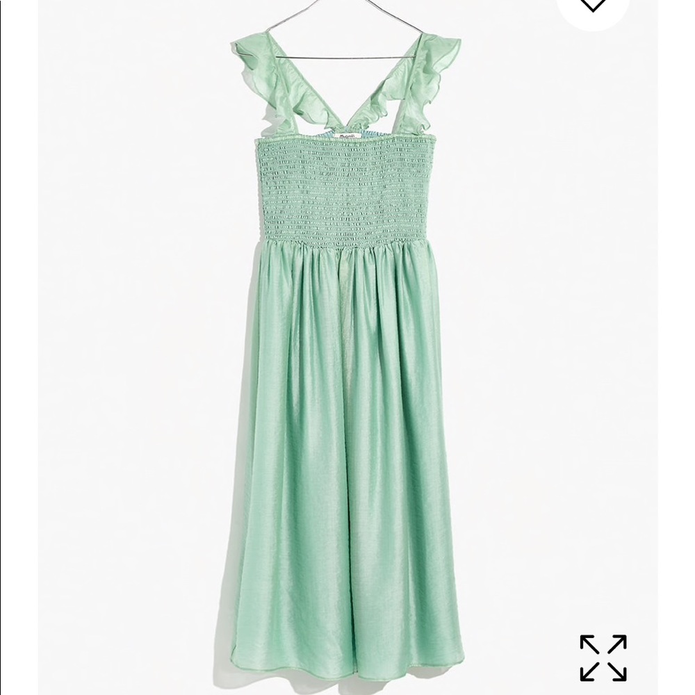 Madewell ruffle strap smock dress.